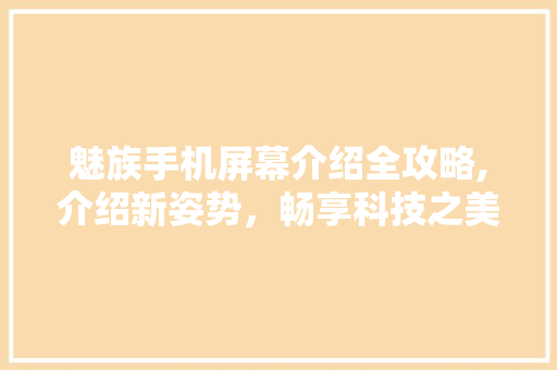 魅族手机屏幕介绍全攻略,介绍新姿势，畅享科技之美