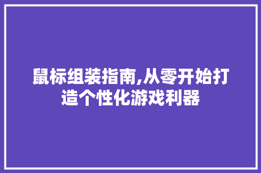 鼠标组装指南,从零开始打造个性化游戏利器