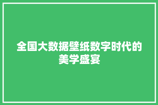 全国大数据壁纸数字时代的美学盛宴