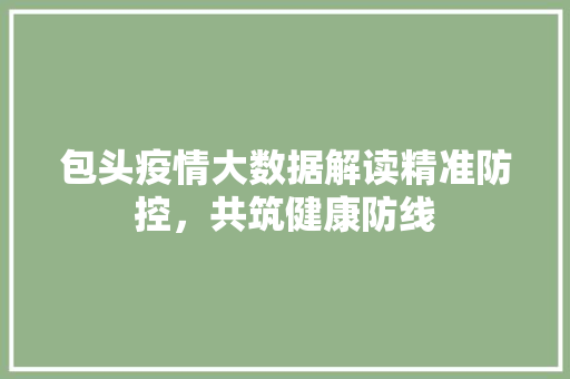包头疫情大数据解读精准防控，共筑健康防线 建站教程
