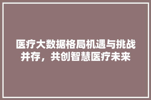 医疗大数据格局机遇与挑战并存，共创智慧医疗未来
