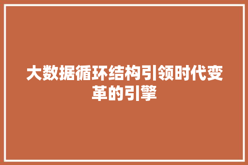 大数据循环结构引领时代变革的引擎