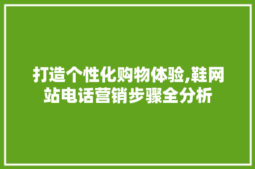 打造个性化购物体验,鞋网站电话营销步骤全分析
