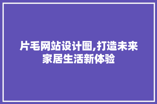 片毛网站设计图,打造未来家居生活新体验