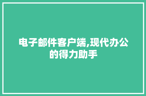 电子邮件客户端,现代办公的得力助手