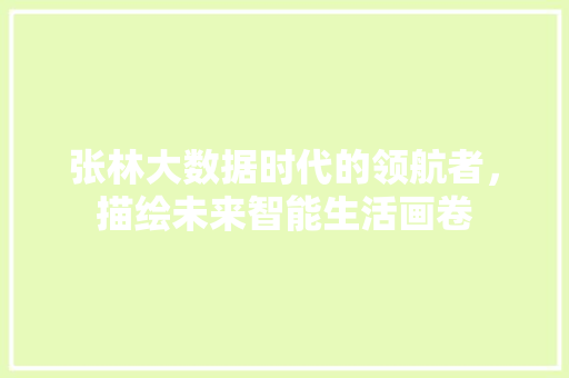 张林大数据时代的领航者，描绘未来智能生活画卷
