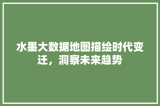水墨大数据地图描绘时代变迁，洞察未来趋势 Web前端