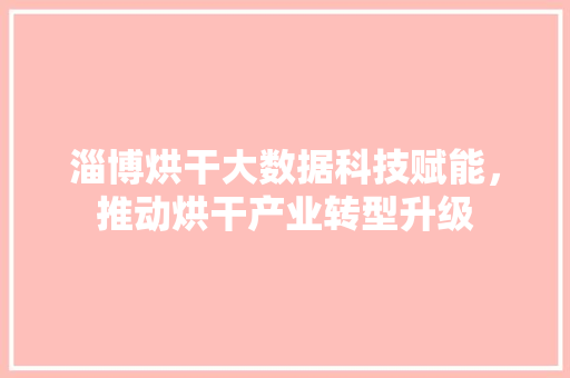 淄博烘干大数据科技赋能，推动烘干产业转型升级