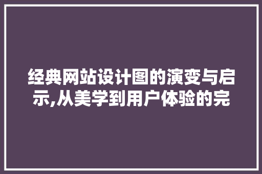 经典网站设计图的演变与启示,从美学到用户体验的完美融合