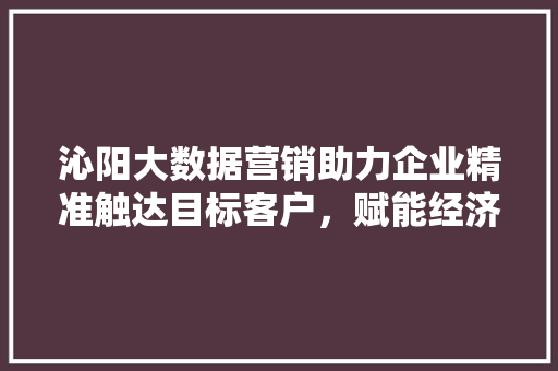 沁阳大数据营销助力企业精准触达目标客户，赋能经济发展 友链在线
