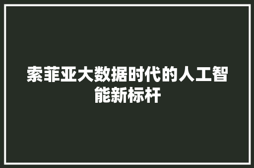 索菲亚大数据时代的人工智能新标杆 WordPress教程