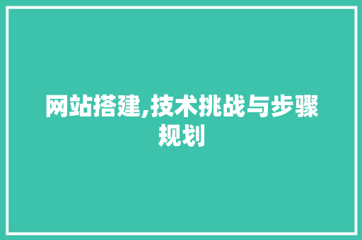 网站搭建,技术挑战与步骤规划