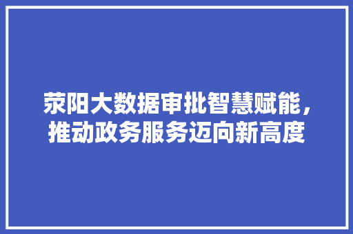 荥阳大数据审批智慧赋能，推动政务服务迈向新高度 WordPress教程