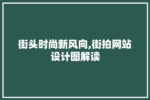 街头时尚新风向,街拍网站设计图解读