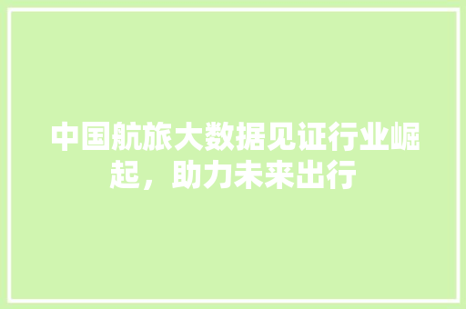 中国航旅大数据见证行业崛起，助力未来出行 建站教程