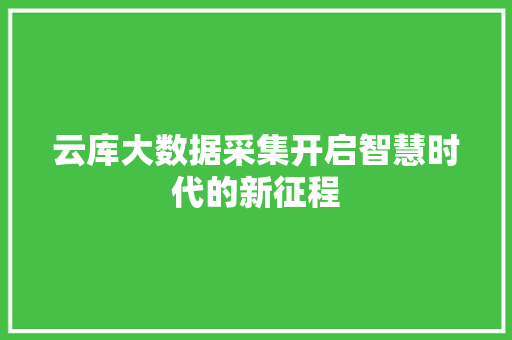 云库大数据采集开启智慧时代的新征程 WordPress教程