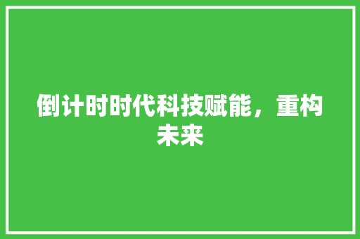 倒计时时代科技赋能，重构未来 WordPress教程
