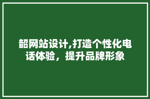 韶网站设计,打造个性化电话体验，提升品牌形象
