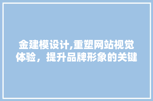 金建模设计,重塑网站视觉体验，提升品牌形象的关键之路