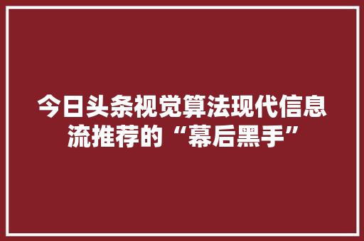 今日头条视觉算法现代信息流推荐的“幕后黑手” SEO教程