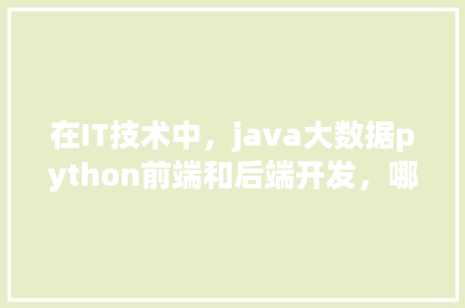 在IT技术中，java大数据python前端和后端开发，哪个更容易上手「前端后端数据库」