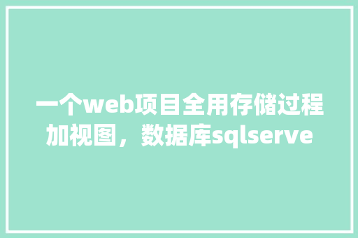 一个web项目全用存储过程加视图，数据库sqlserver，有可实施性吗「web sql」 Web前端