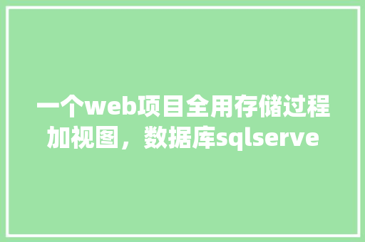 一个web项目全用存储过程加视图，数据库sqlserver，有可实施性吗「web项目数据库设计」 SEO教程