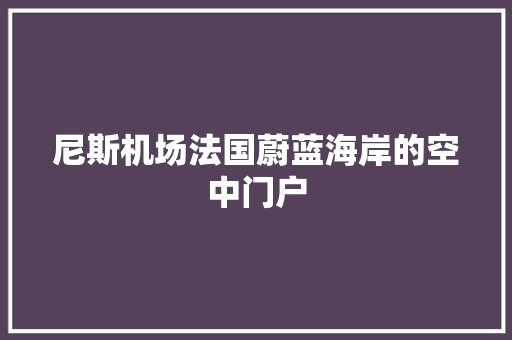 尼斯机场法国蔚蓝海岸的空中门户