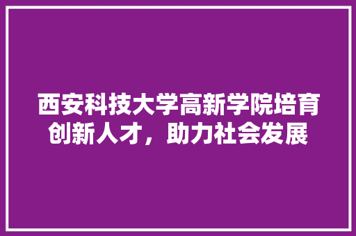 西安科技大学高新学院培育创新人才，助力社会发展 服务器/数据库