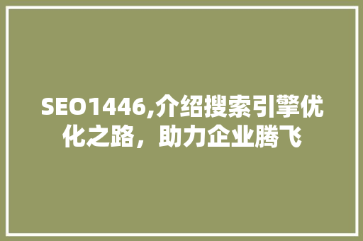 SEO1446,介绍搜索引擎优化之路，助力企业腾飞