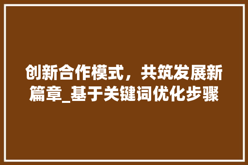 创新合作模式，共筑发展新篇章_基于关键词优化步骤的方法与思考