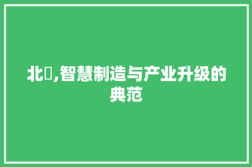 北滘,智慧制造与产业升级的典范