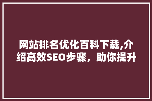 网站排名优化百科下载,介绍高效SEO步骤，助你提升网站流量