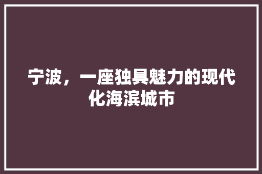 宁波，一座独具魅力的现代化海滨城市 服务器/数据库