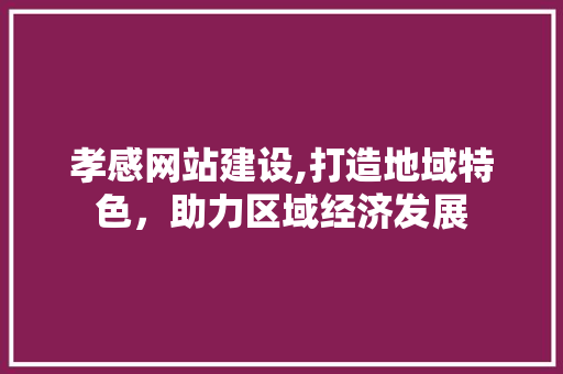 孝感网站建设,打造地域特色，助力区域经济发展