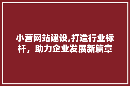 小营网站建设,打造行业标杆，助力企业发展新篇章