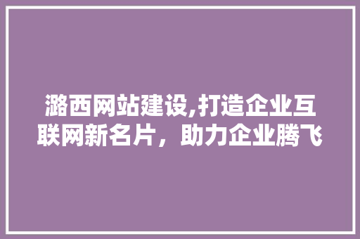潞西网站建设,打造企业互联网新名片，助力企业腾飞