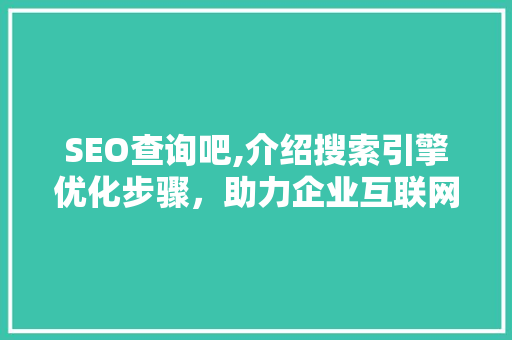 SEO查询吧,介绍搜索引擎优化步骤，助力企业互联网营销 建站教程