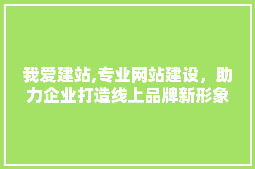 我爱建站,专业网站建设，助力企业打造线上品牌新形象