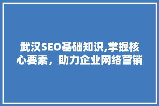 武汉SEO基础知识,掌握核心要素，助力企业网络营销