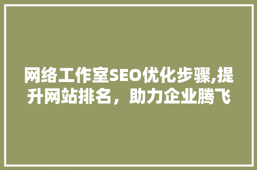 网络工作室SEO优化步骤,提升网站排名，助力企业腾飞 Web前端