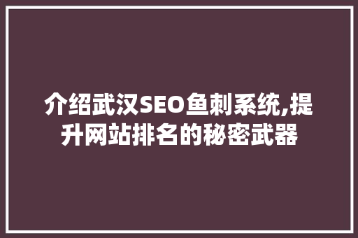 介绍武汉SEO鱼刺系统,提升网站排名的秘密武器