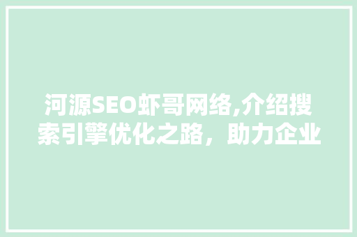 河源SEO虾哥网络,介绍搜索引擎优化之路，助力企业腾飞