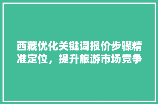西藏优化关键词报价步骤精准定位，提升旅游市场竞争力 服务器/数据库
