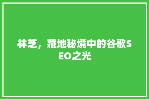 林芝，藏地秘境中的谷歌SEO之光