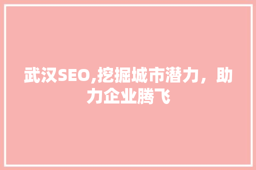 武汉SEO,挖掘城市潜力，助力企业腾飞 武汉SEO,挖掘城市潜力，助力企业腾飞 Web前端