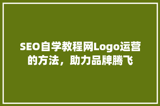 SEO自学教程网Logo运营的方法，助力品牌腾飞