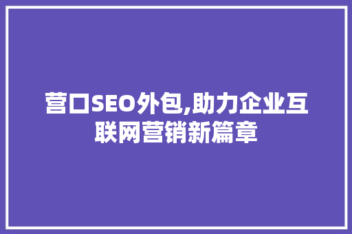 营口SEO外包,助力企业互联网营销新篇章