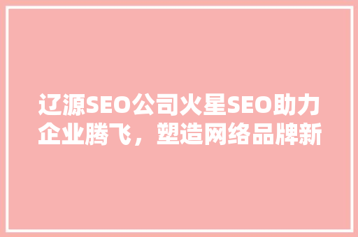 辽源SEO公司火星SEO助力企业腾飞，塑造网络品牌新高度