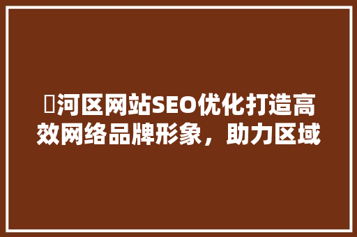 瀍河区网站SEO优化打造高效网络品牌形象，助力区域发展